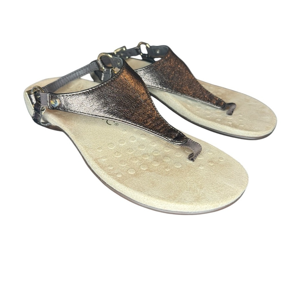 Vionic Kirra Metallic Bronze Thong Sandal Size 7
